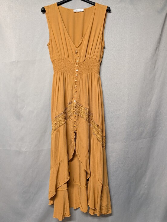 Cupshe Dresses & Skirts - Cupshe Sleeveless Golden Mustard High-Low Maxi Dress Size Medium